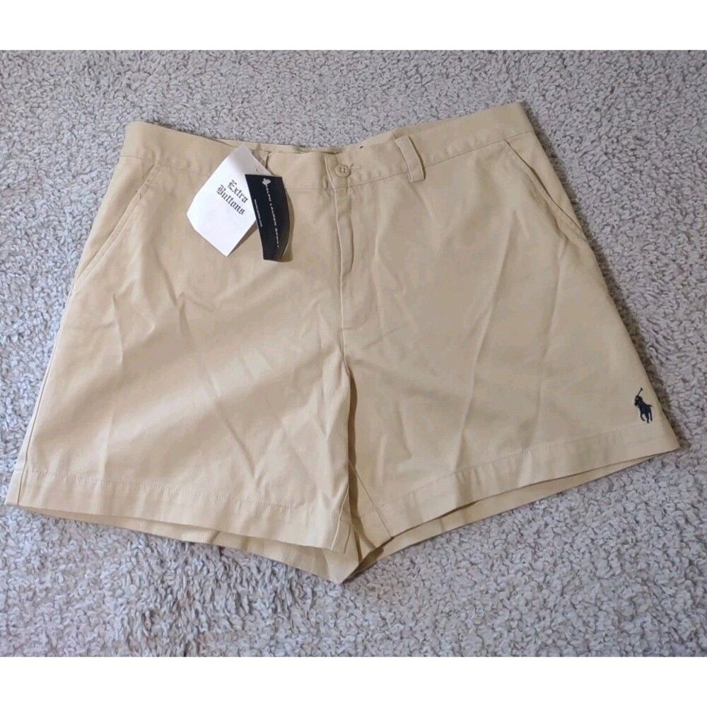 Vtg Nwt Lauren Ralph Sport Tan Khaki Shorts Sz 10